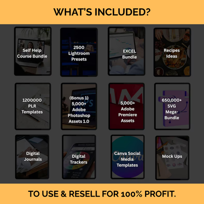100+ Million Digital Products Mega Bundle – PLR/MRR License