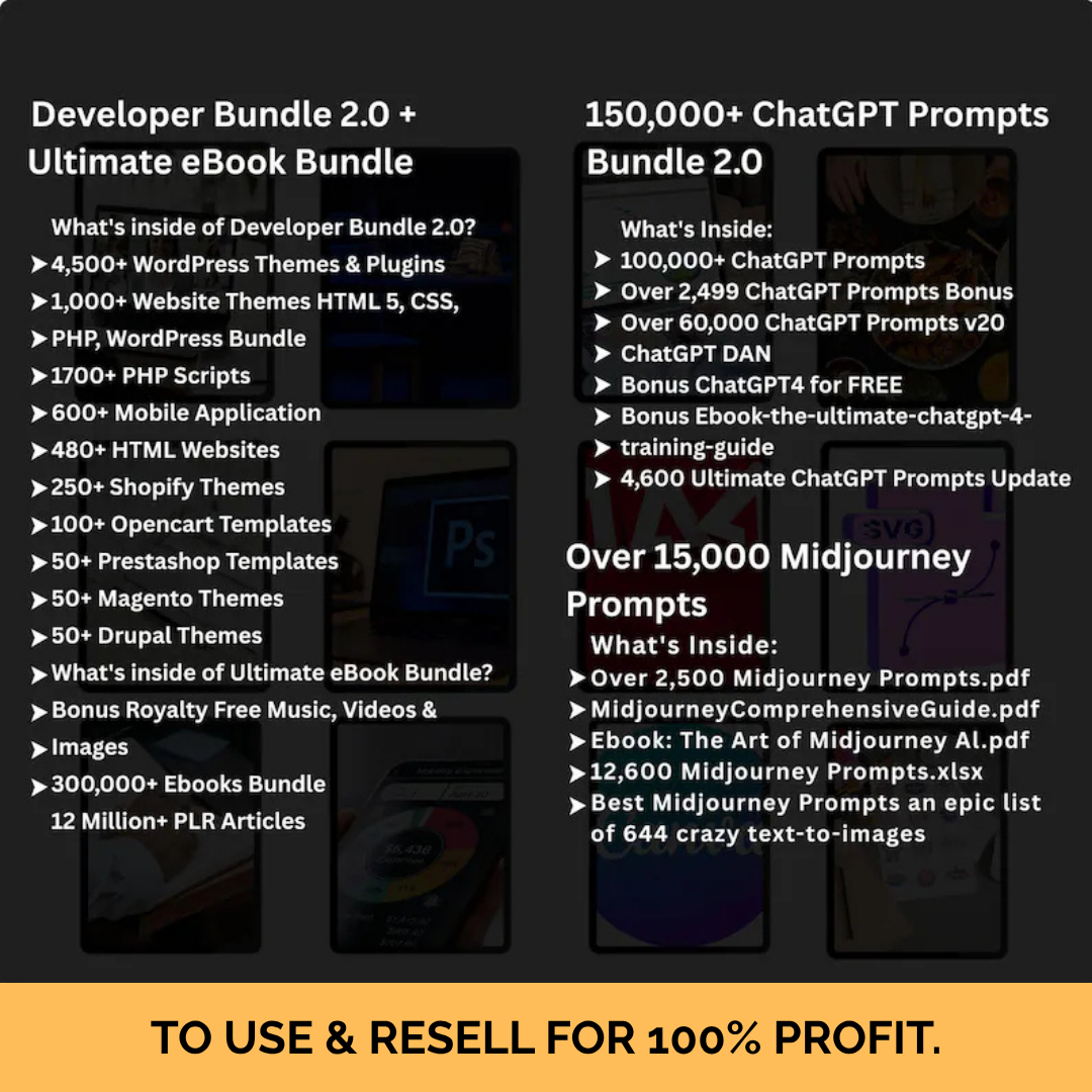 100+ Million Digital Products Mega Bundle – PLR/MRR License