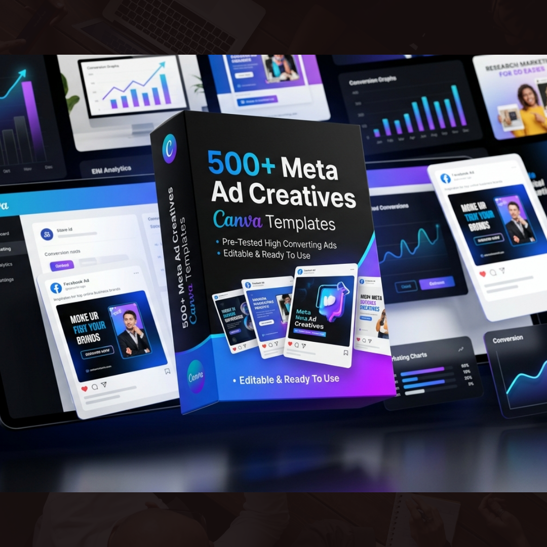 500+ Meta Ad Creatives Canva Templates