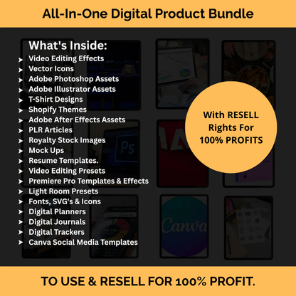 100+ Million Digital Products Mega Bundle – PLR/MRR License